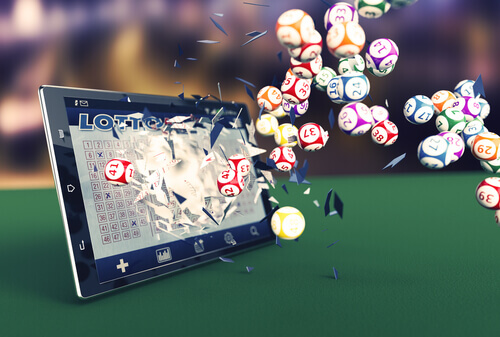 iPad with lotto balls - Online Lottery Australia 
