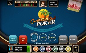 Caribbean Stud Online poker gameplay