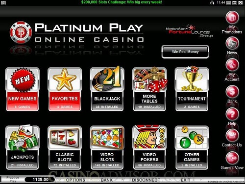 Australian Online Casino Platinum Play