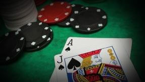 Online Blackjack cards and chips Australia