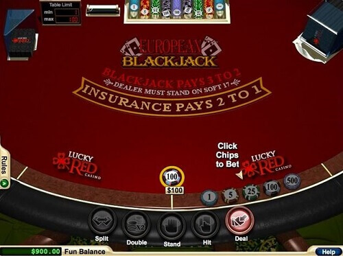European Blackjack online casino game Australia