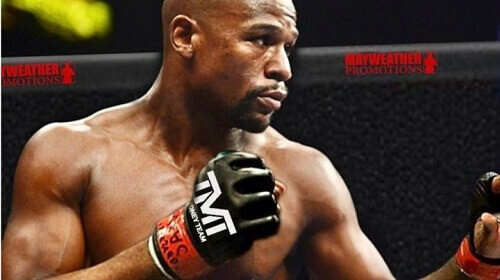 Mayweather at MMA Octagon